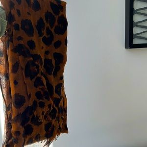 Leopard print scarf
